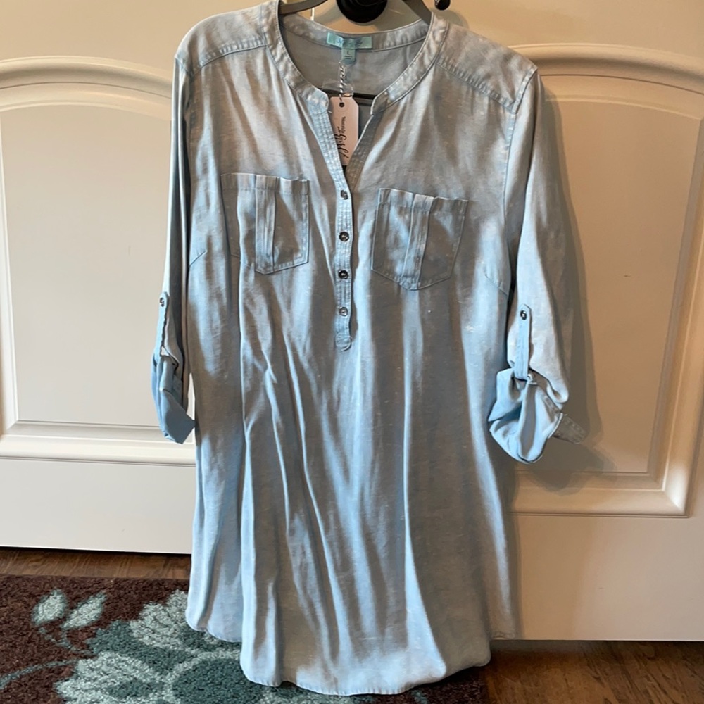 New - She & Sky - soft material - soft denim